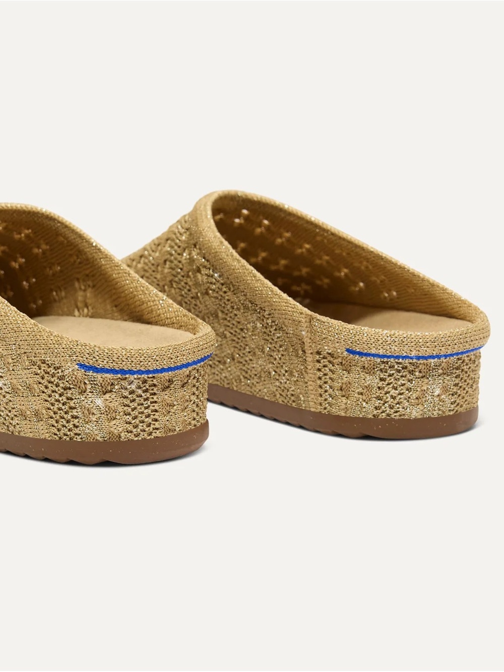 Rothy’s - The Casual Clog - Crochet Metallic Golden Crochet - Picture 3 of 6